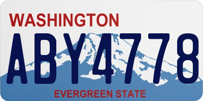 WA license plate ABY4778