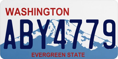 WA license plate ABY4779