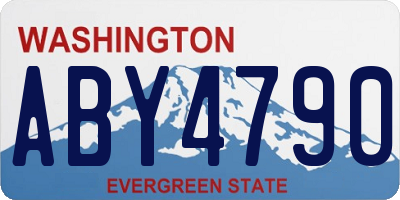 WA license plate ABY4790