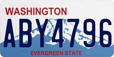 WA license plate ABY4796