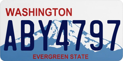WA license plate ABY4797