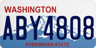 WA license plate ABY4808