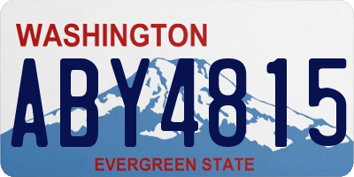 WA license plate ABY4815