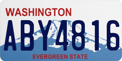 WA license plate ABY4816