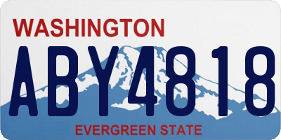 WA license plate ABY4818