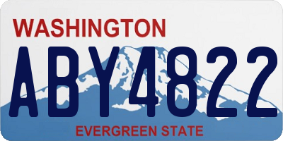 WA license plate ABY4822