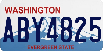 WA license plate ABY4825