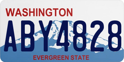 WA license plate ABY4828