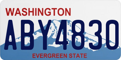 WA license plate ABY4830