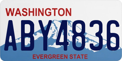 WA license plate ABY4836