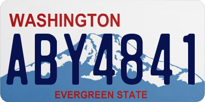 WA license plate ABY4841
