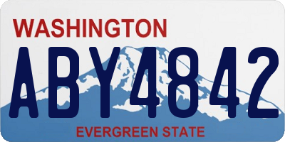 WA license plate ABY4842