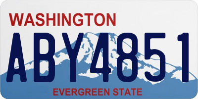 WA license plate ABY4851