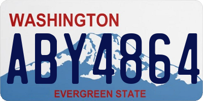 WA license plate ABY4864