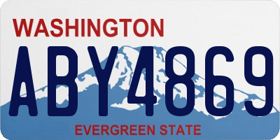 WA license plate ABY4869