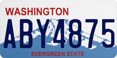 WA license plate ABY4875