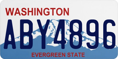 WA license plate ABY4896