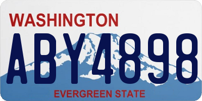 WA license plate ABY4898
