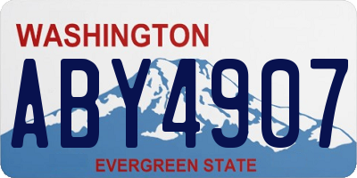 WA license plate ABY4907