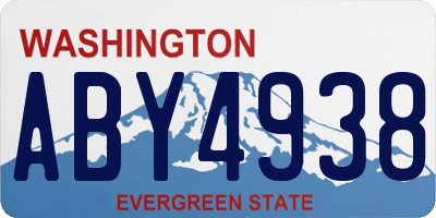 WA license plate ABY4938