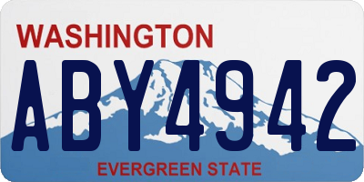 WA license plate ABY4942