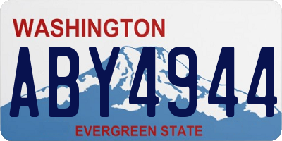 WA license plate ABY4944