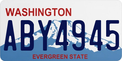 WA license plate ABY4945