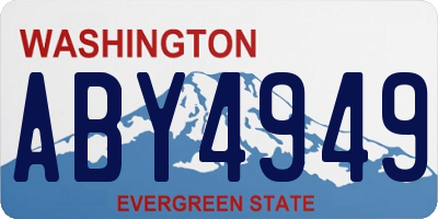 WA license plate ABY4949