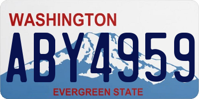 WA license plate ABY4959
