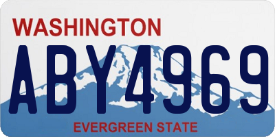 WA license plate ABY4969