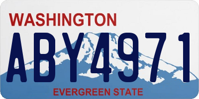 WA license plate ABY4971