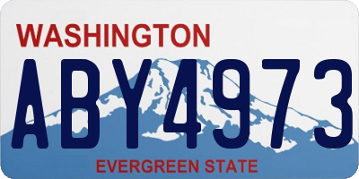 WA license plate ABY4973