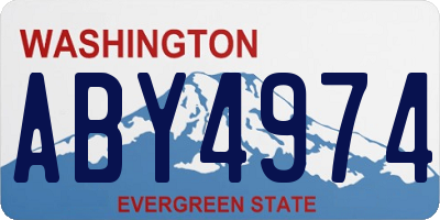WA license plate ABY4974