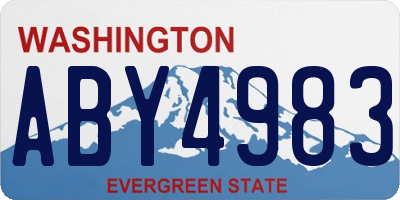 WA license plate ABY4983