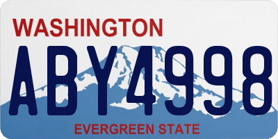 WA license plate ABY4998