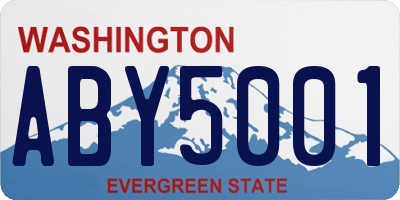WA license plate ABY5001