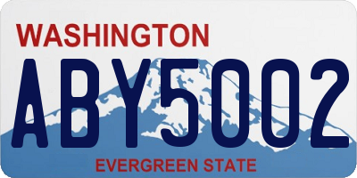 WA license plate ABY5002