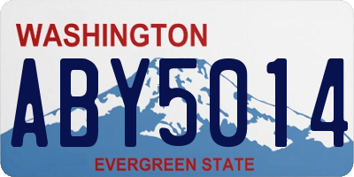WA license plate ABY5014