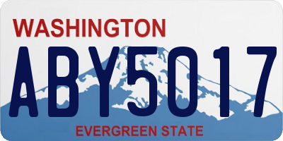 WA license plate ABY5017