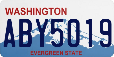 WA license plate ABY5019