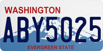 WA license plate ABY5025