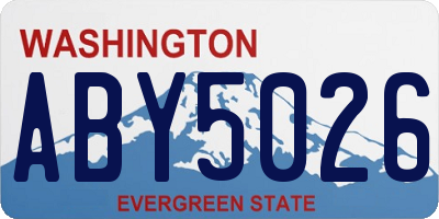 WA license plate ABY5026