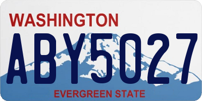 WA license plate ABY5027