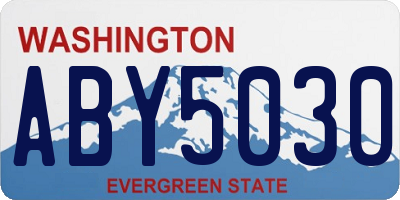 WA license plate ABY5030