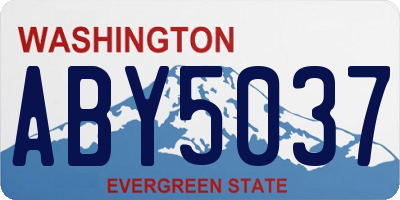 WA license plate ABY5037