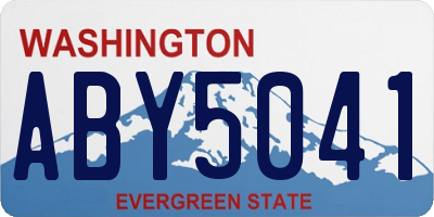 WA license plate ABY5041