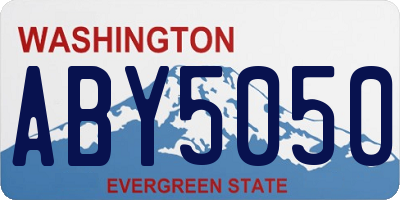WA license plate ABY5050