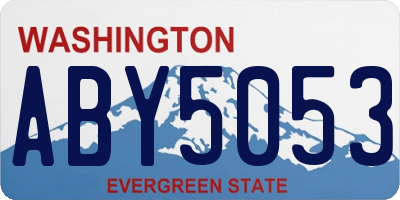 WA license plate ABY5053