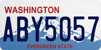 WA license plate ABY5057