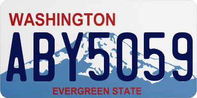WA license plate ABY5059